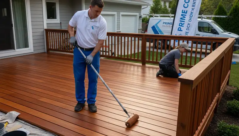 Professional deck staining and wood protection by house painters in Arlington, TX