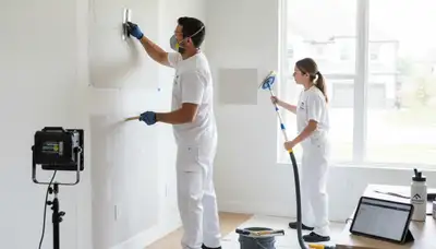 Professional drywall repair and wall restoration in Arlington, TX home by expert painting contractors