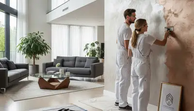 Professional faux painting and decorative wall finishes in Arlington, TX home interior