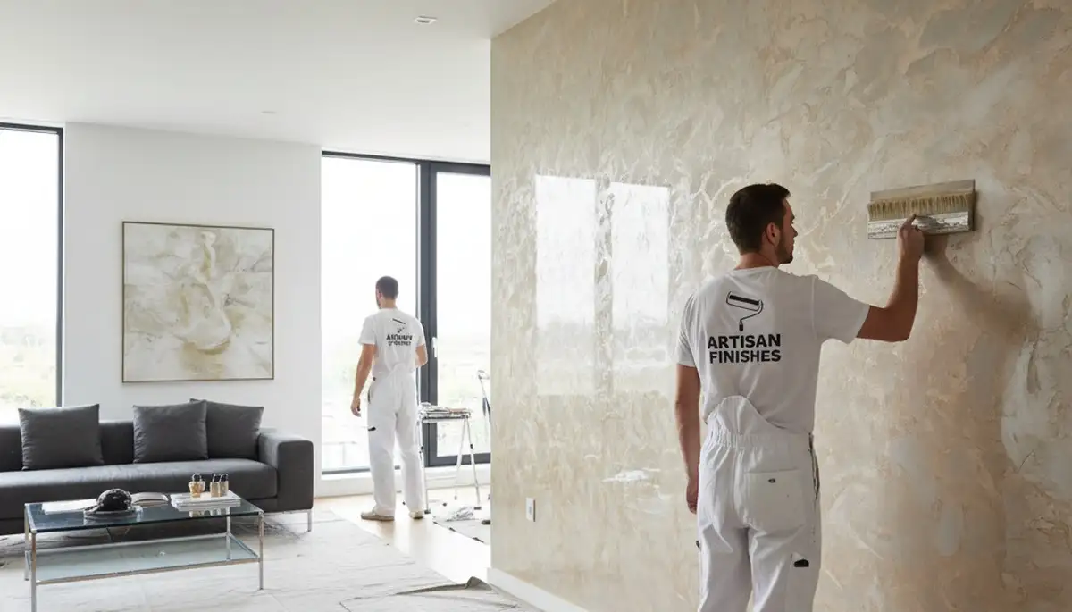 Professional faux painting and decorative wall finishes in Arlington, TX home interior