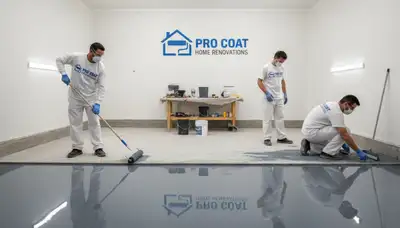 Professional epoxy garage floor coating in Arlington, TX applied by local house-painting experts