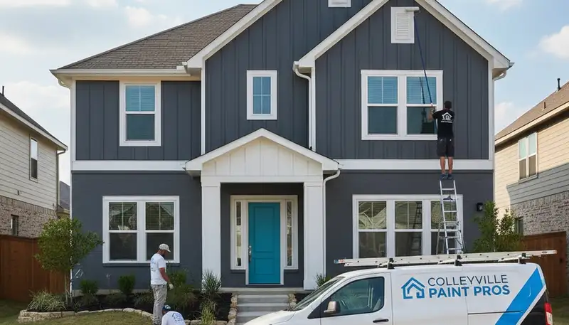 House painting contractor in Arlington, TX providing professional exterior and interior painting services