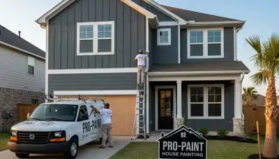 House painting contractor in Arlington, TX providing professional interior and exterior painting services