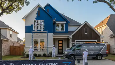 House painting contractors in Arlington, TX providing professional residential painting services