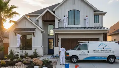 House painting contractor in Arlington, TX providing professional interior and exterior painting services