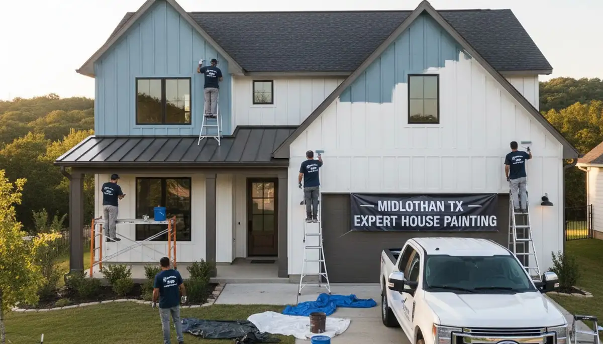 House painting contractor in Arlington, TX providing residential interior and exterior painting services