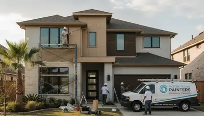 House painting contractors in Arlington, TX providing professional interior and exterior painting services