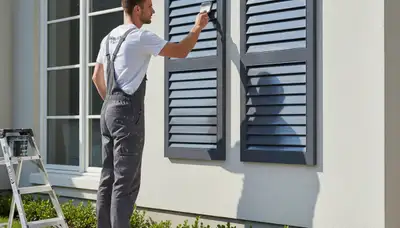 Professional shutter painting and refinishing in Arlington, TX by local house painting experts